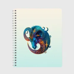 Тетрадь Козерог на приятном светлом фоне