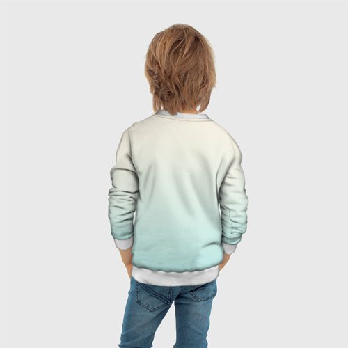 Детский свитшот 3D Козерог на приятном светлом фоне, цвет 3D печать - фото 6