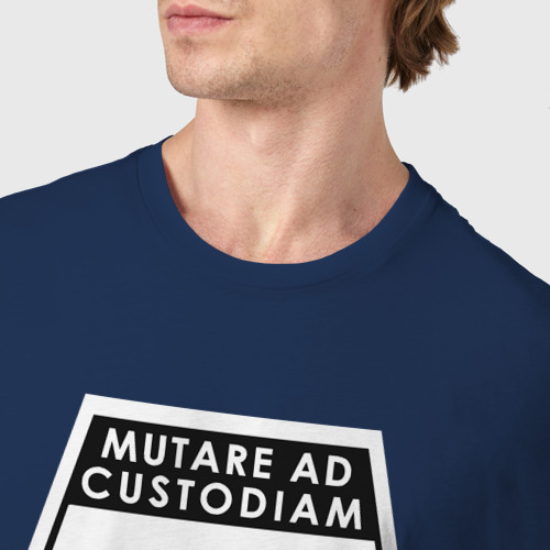 Мужская футболка хлопок с принтом Mutare ad custodiam, фото #4