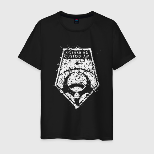 Мужская футболка хлопок X-COM Mutare ad custodiam, цвет черный