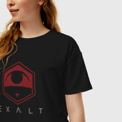 Женская футболка хлопок Oversize EXALT - фото 2