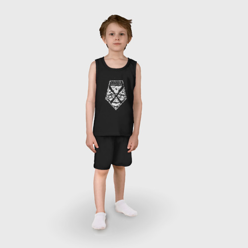 Детская пижама с шортами хлопок X-COM vigilo confido, цвет черный - фото 3