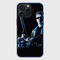 Чехол силиконовый для Apple iPhone 15 Pro Мax матовый Терминатор art