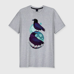 Фиолетовые вороны – Мужская футболка хлопок Slim с принтом купить