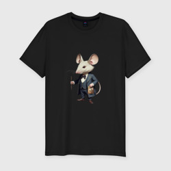 Мужская футболка хлопок Slim Офисная мышь