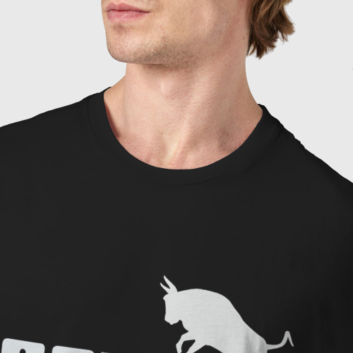 Мужская футболка хлопок Паша с быком, цвет черный - фото 6