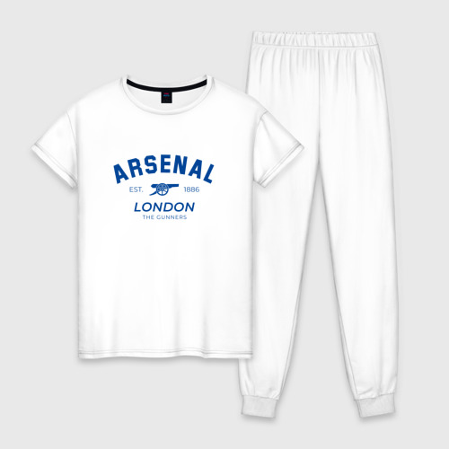 Женская пижама хлопок Arsenal London the gunners, цвет белый