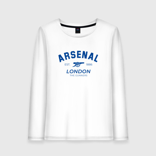 Женский лонгслив хлопок Arsenal London the gunners, цвет белый