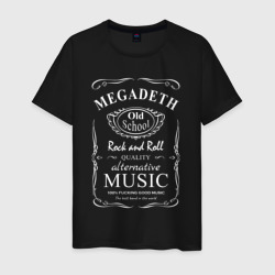 Мужская футболка хлопок Megadeth в стиле Jack Daniels