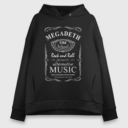 Женское худи Oversize хлопок Megadeth в стиле Jack Daniels