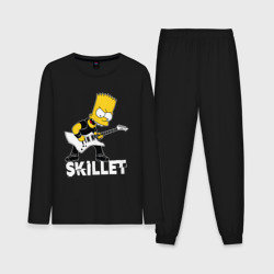 Мужская пижама с лонгсливом хлопок Skillet Барт Симпсон рокер