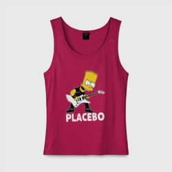 Женская майка хлопок Placebo Барт Симпсон рокер