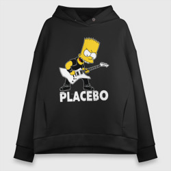 Женское худи Oversize хлопок Placebo Барт Симпсон рокер