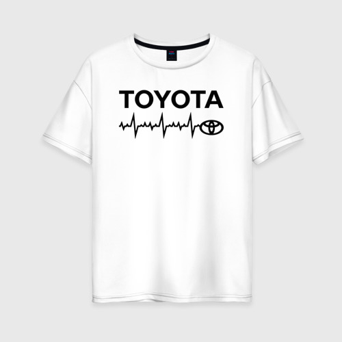 Женская футболка хлопок Oversize с принтом Любимая Тойота, вид спереди #2