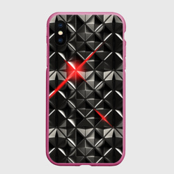 Чехол для iPhone XS Max матовый Металлические плитки