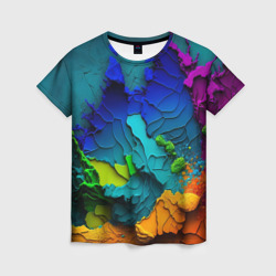Женская футболка 3D Взрыв красок