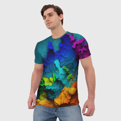 Мужская футболка 3D Взрыв красок - фото 2
