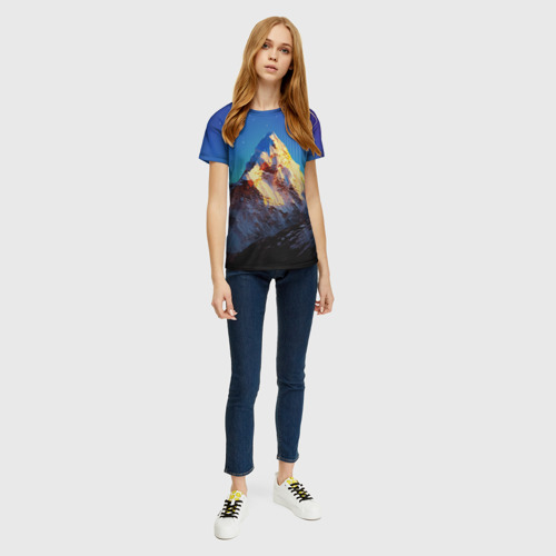 Женская футболка 3D Космический эверест, цвет 3D печать - фото 5