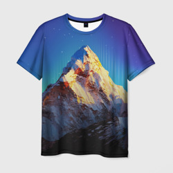 Мужская футболка 3D Космический эверест