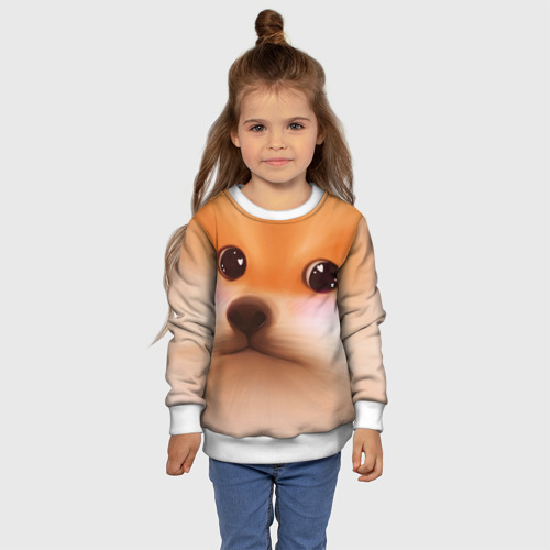 Детский свитшот 3D Милый доге мем, цвет 3D печать - фото 7