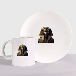 Набор: тарелка + кружка Египетский фараон