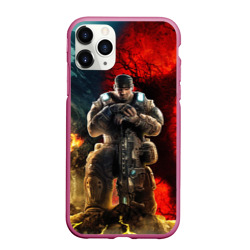 Чехол для iPhone 11 Pro Max матовый Gears of War Маркус Феникс