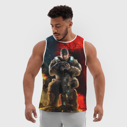 Мужская спортивная майка 3D Gears of War Маркус Феникс - фото 2
