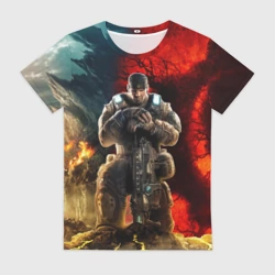 Женская футболка 3D Gears of War Маркус Феникс