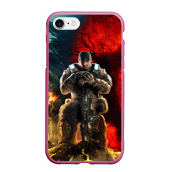 Чехол для iPhone 7/8 матовый Gears of War Маркус Феникс