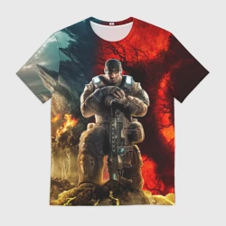 Мужская футболка 3D Gears of War Маркус Феникс