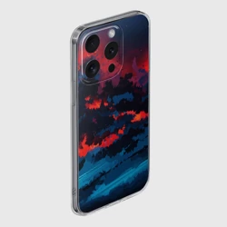 Чехол для iPhone 15 Pro Max силиконовый с защитой камеры Абстрактное небо на закате - фото 2