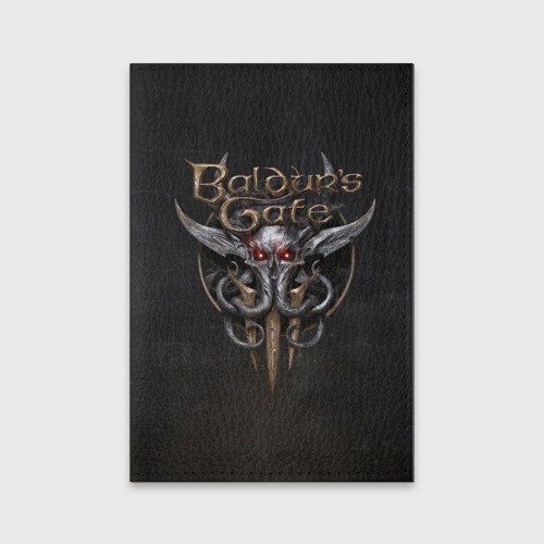 Обложка для паспорта матовая кожа Логотип Baldur's Gate 3