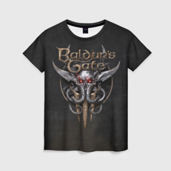 Женская футболка 3D Логотип Baldur's Gate 3