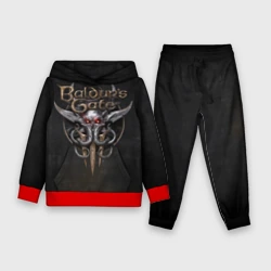 Детский костюм с толстовкой 3D Логотип Baldur's Gate 3