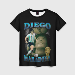 Женская футболка 3D Диего Марадона ретро
