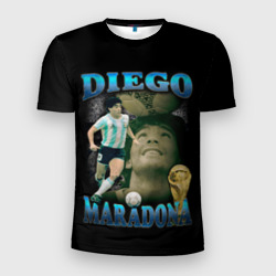 Мужская футболка 3D Slim Диего Марадона ретро