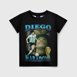 Детская футболка 3D Диего Марадона ретро