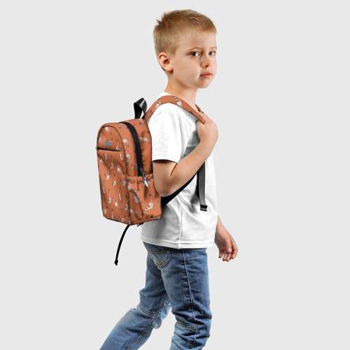 Детский рюкзак 3D Голубь в шляпе - паттерн - фото 2