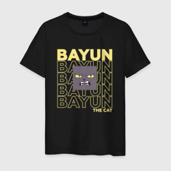 Bayun the cat face – Мужская футболка хлопок с принтом купить со скидкой в -20%