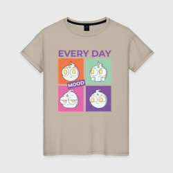Every day 2x2 – Женская футболка хлопок с принтом купить со скидкой в -20%