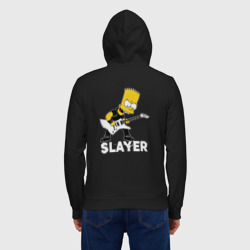 Мужская толстовка на молнии хлопок Slayer Барт Симпсон рокер - фото 2