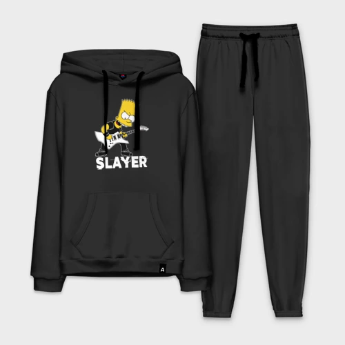 Мужской костюм хлопок с толстовкой Slayer Барт Симпсон рокер