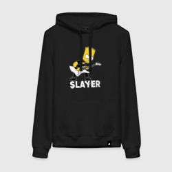 Женская толстовка хлопок Slayer Барт Симпсон рокер