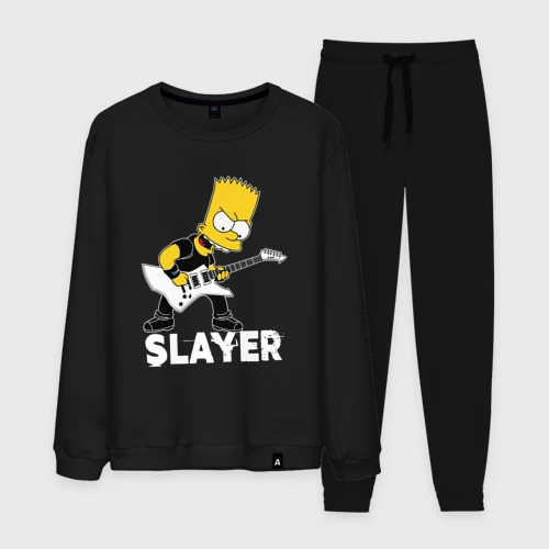 Мужской костюм хлопок Slayer Барт Симпсон рокер