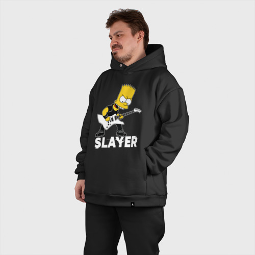 Мужской костюм oversize хлопок Slayer Барт Симпсон рокер, цвет черный - фото 7