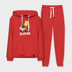 Мужской костюм хлопок с толстовкой Slayer Барт Симпсон рокер