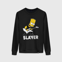 Женский свитшот хлопок Slayer Барт Симпсон рокер