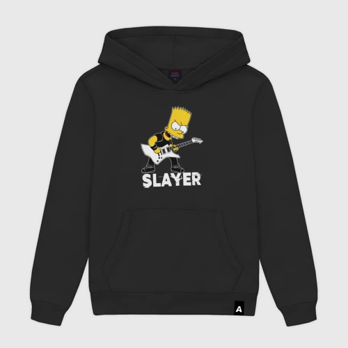 Мужская толстовка хлопок Slayer Барт Симпсон рокер