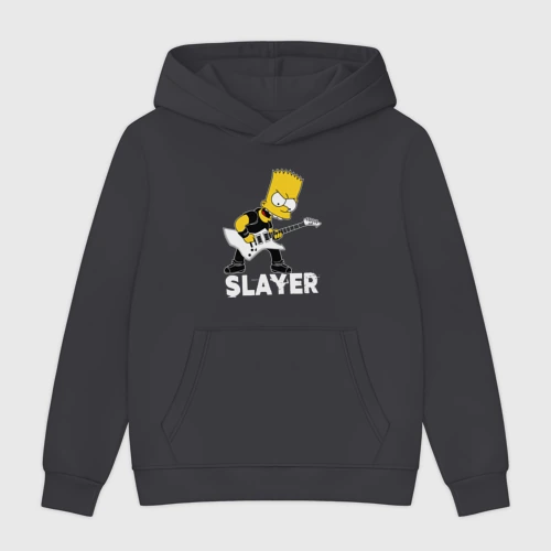 Мужская толстовка без начеса хлопок Slayer Барт Симпсон рокер