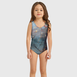 Детский купальник 3D Тёмно-серый туман и краски